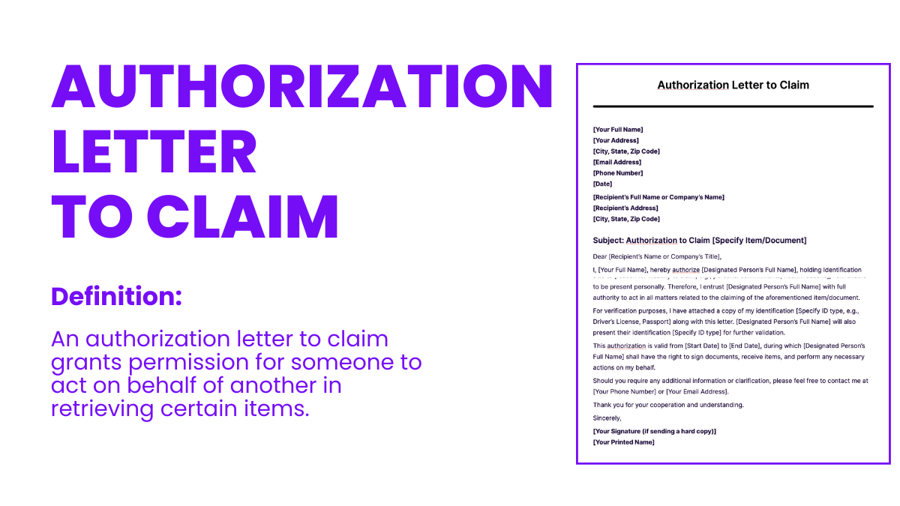 Authorization Letter Sample